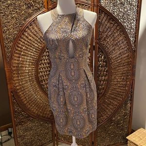 Cocktail dress, lilac with gold accents! Super cute land classy! Worn once!